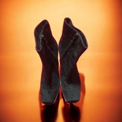Givenchy Suede Square Toe Black Ankle Booties Size US 9 - Picture 5 of 9