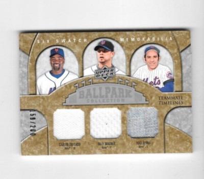 2009 Upper Deck Ballpark Collection Berra Wagner Delgado Roberts ++ QUAD JERSEY