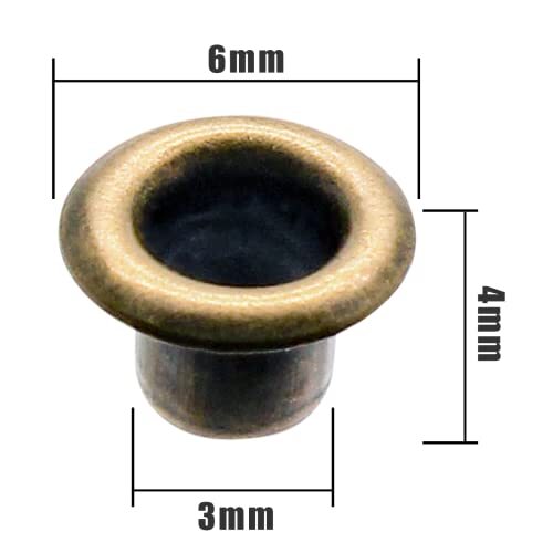 1/8 Inch 3mm Id Grommets Eyelets 200 Pieces Metal Grommet Kit Hole Self Backin - Picture 2 of 7