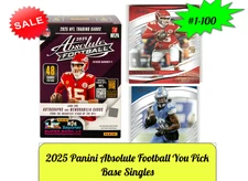 2025 Panini Absolute Football You Pick Base Singles