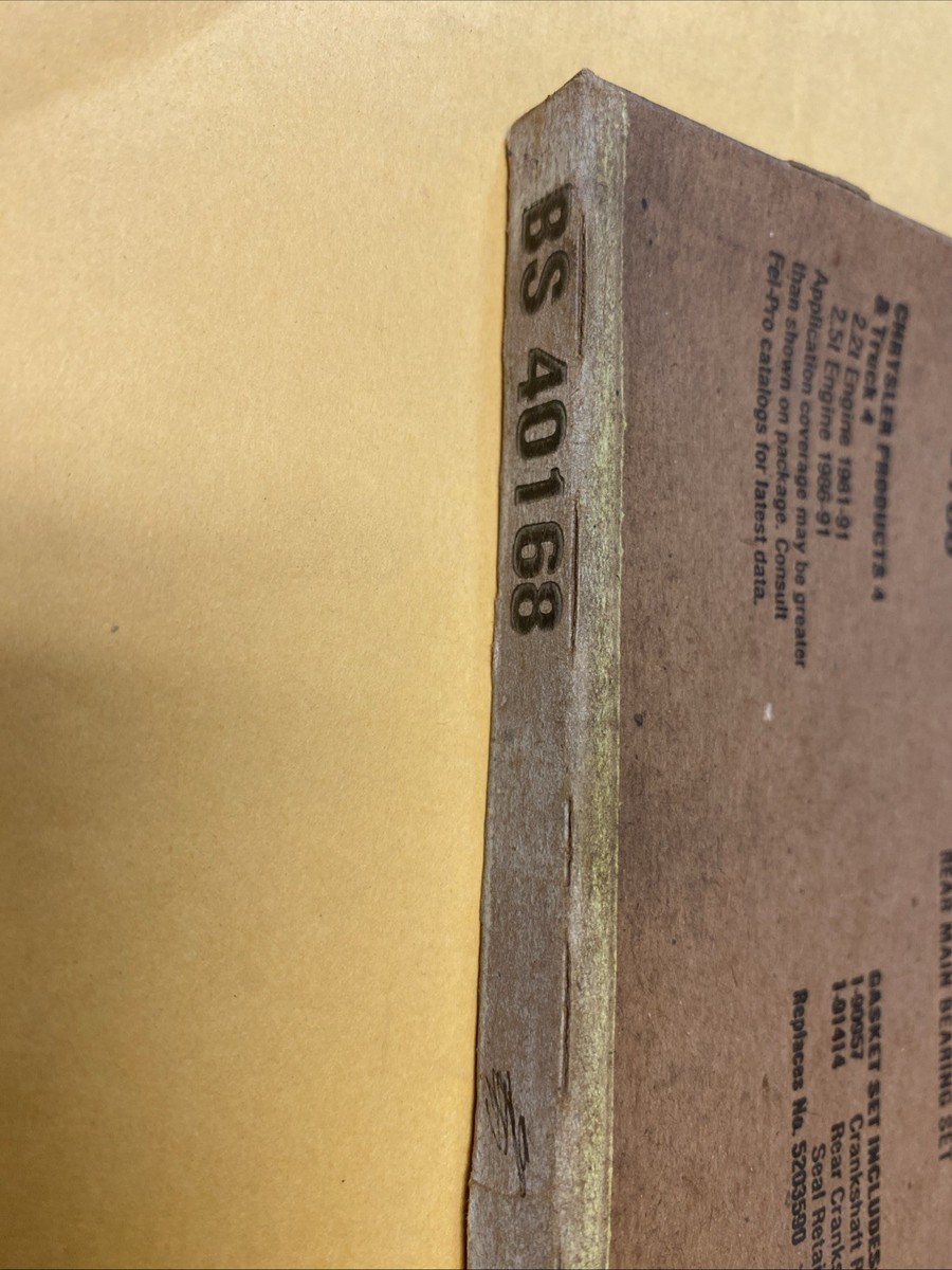 NOS Fel-Pro BS40168 Rear Main Seal Set! Free Shipping! | eBay
