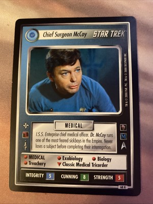 Star Trek CCG Mirror Mirror  CHIEF SURGEON McCoy   68R FEDERATION   Rare nm/mt