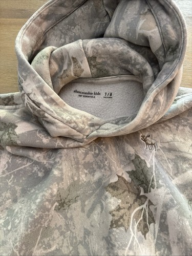 Abercrombie Kids Boys light camo Sweat Set Size 7/8 2 Pc Hoodie Pants - Picture 2 of 7