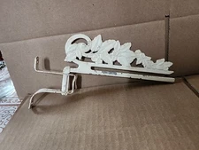 Vintage 10" Hanging  Metal Bracket Ornate Rack Cast Iron Very Unique metal sign