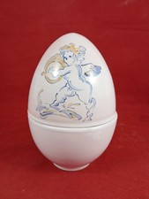 Ceramica ciotola uovo porta gioie ceramiche di Faenza decoro angelo firma autore