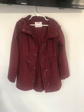 Old Navy Hooded Scout Jacket for Girls size S 6-7 color Crimson Cranberry