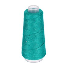 Cotton Silk Yarn Cotton Silk Blend Sparkly Yarn with Sequins, 50g (Sea Blue)