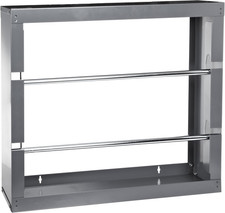 Wire Spool Rack with 2 Rods, 26-1/8" W x 17-7/8" H x 6" D, Gray Steel