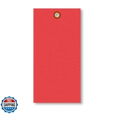 SmartSign (Pack of 1000) 6.25 x 3.125 inch “Red” Blank Tyvek Shipping Tags wi