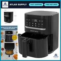 Compact 5-Quart Air Fryer with Digital Controls, LCD Display, 10 Presets, Nonsti