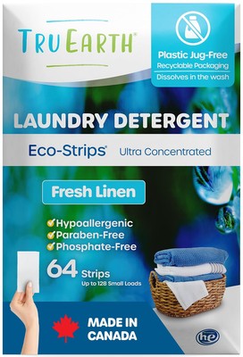 Tru Earth Compact Dry Laundry Detergent Sheets - Up to 128 Loads (64 Sheets) ...