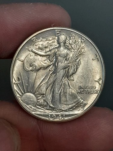 1941- D Walking Liberty Silver Half Dollar AU #1
