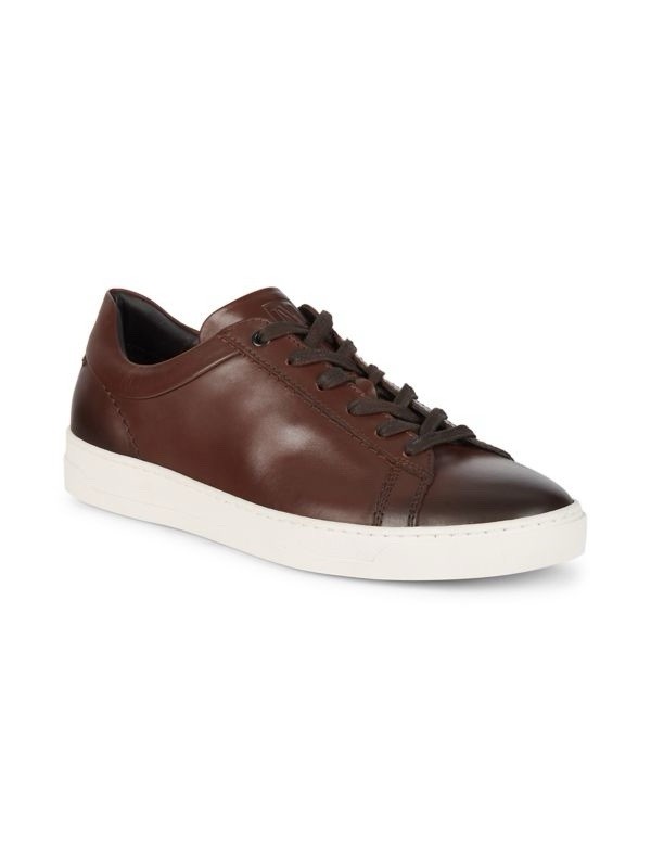 M By Bruno Magli Diego Leather Sneaker Men's In Brown SZ 10 EU 43 Shoes Portugal