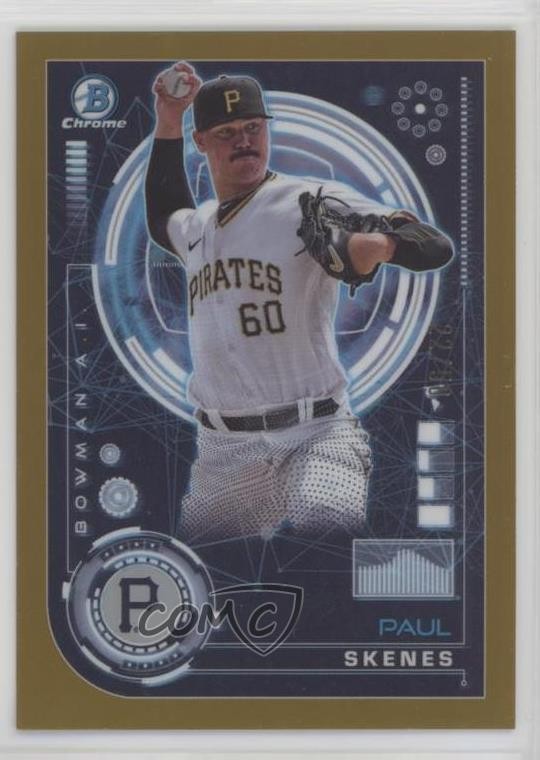 2024 Bowman Bowman AI Gold Refractor 22/50 Paul Skenes #BAI-15 Rookie RC v9t