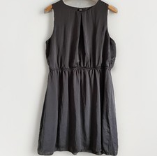 F&F Ladies Grey Satin Dress Size 20 Sleeveless Lined