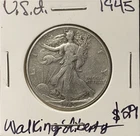 1945 Liberty Walking Half Dollar 50C .900 Silver US Coin