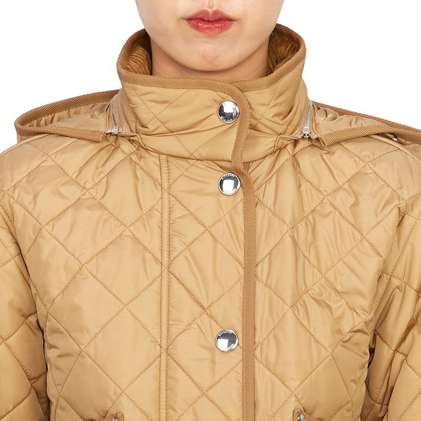 Burberry Women's Hooded Cropped Quilted Jacket 8070969 A7026