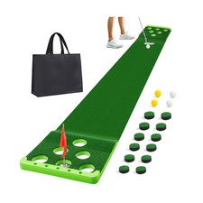 Golf Putting Game Set,Indoor Putting Green Mat with Front Border Golf Putti...