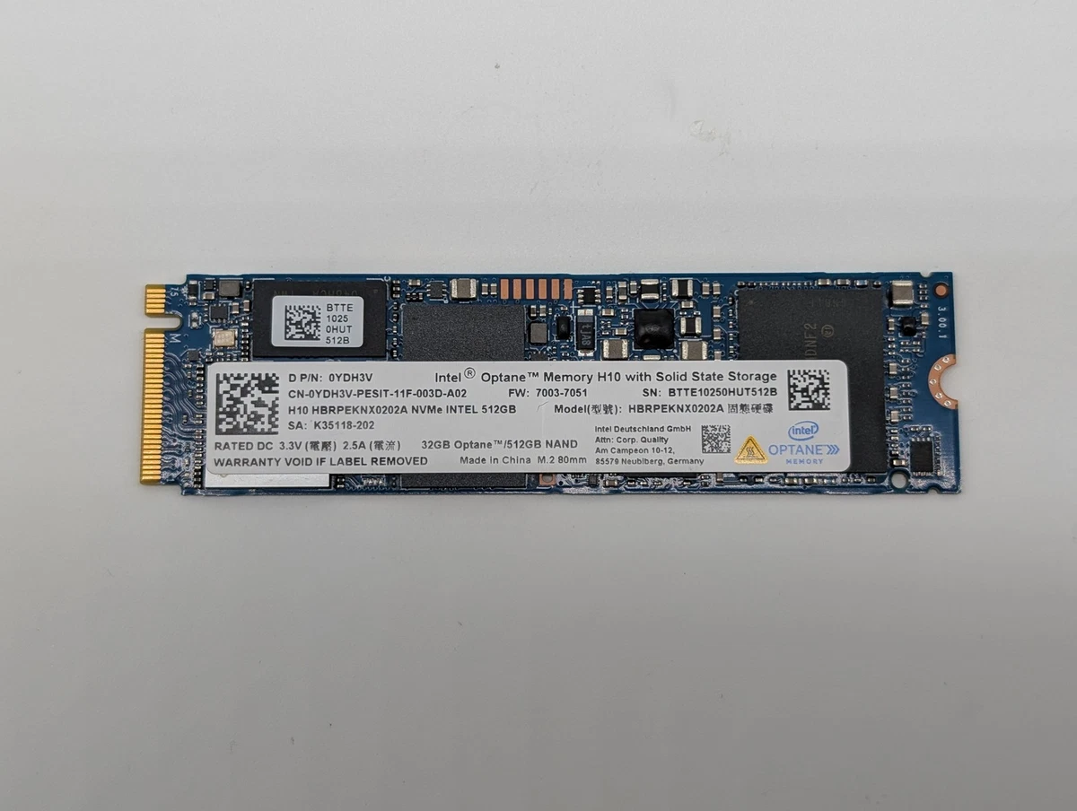 内蔵型SSD Intel 512GB NVMe M.2 SSD & HDD 1TB Intel 512GB NVMe M.2
