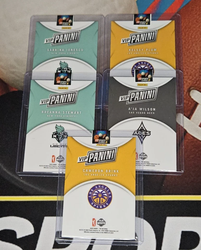 Lot of 5 2025 Panini The National Sabrina Ionescu Brink Stewart Wilson Plum VIP - Image 2 of 3
