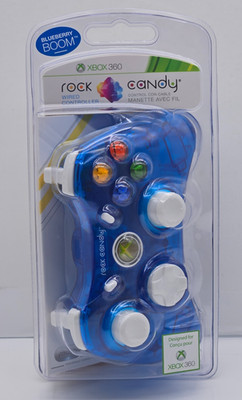 Blueberry Boom X-Box 360 Rock Candy Wired Controller - Factory Sealed