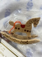 Philip Stahl "Pelham, NY" Wooden Rocking Horse NOS made in Taiwan