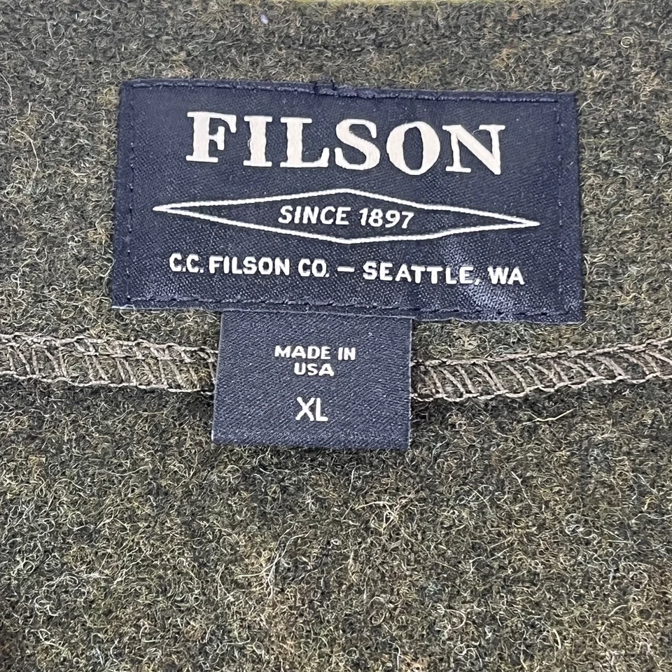 Filson Mackinaw 100% Virgin Wool Vest Forest Green Style 20 Size XL - Image 3 of 4