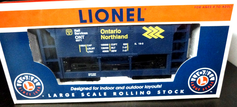 G Scale Lionel Ontario Northland Ore Car 8-87214