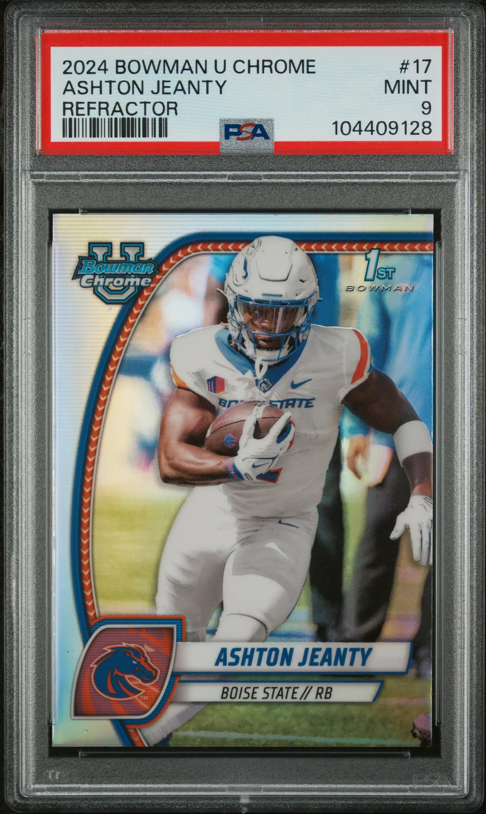 2024 Bowman University Chrome Ashton Jeanty #17 Refractor PSA 9