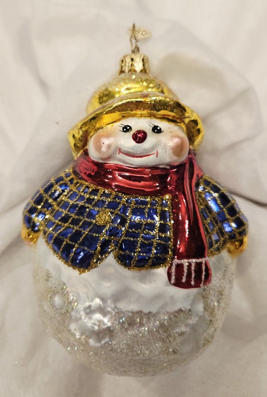 Christopher Radko Chilly Ball 02-0761-0 Glass Snowman Ornament