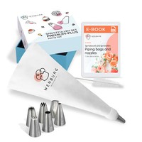 Wenburg Spritzbeutel Set Baumwolle Edelstahl TüLlen Kuchen Torten Dekoration