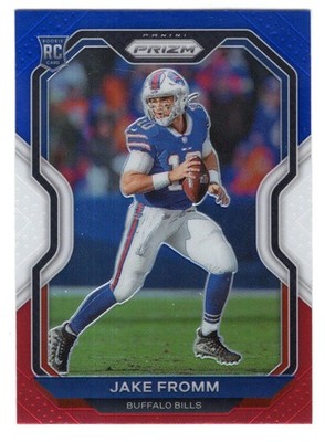 Panini Prizm NFL 2020 Red, White & Blue Refractor Rookie #310 Jake Fromm