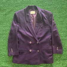 vintage Pendleton double-breasted purple 100 virgin wool blazer