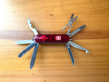 Victorinox Swiss Army Knife Midnight Mini Champ Ruby Red 58mm w/15 Functions