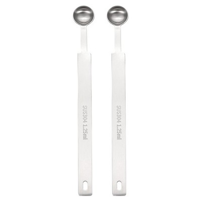 2pcs Spoons Size 1/4 Tsp (1.25 Ml) 304 Stainless Steel for Kitchen