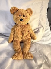 Vintage Ty Beanie Babies Fuzz The Bear 1998 Beanie Plush Toy