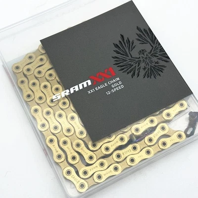 SRAM XX1 Eagle AXS Chain 12-Speed 126 Links Nickel Plated Gold CN-EAGL-XX1-A1