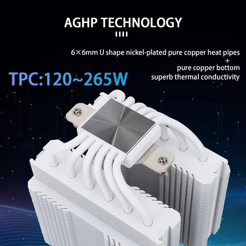 Peerless Assassin 120 SE ARGB White Cooler - 6 Heat Pipes for AMD & Intel CPUs - Picture 4 of 8