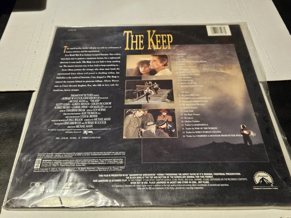 THE KEEP (1983) Laserdisc [LV 1563-WS] Michael Mann Tangerine Dream VERY RARE  - Image 4 of 4