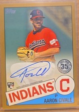 2020 Topps - 1985 Topps Baseball Autographs Aaron Civale #85A-AC Gold /50...