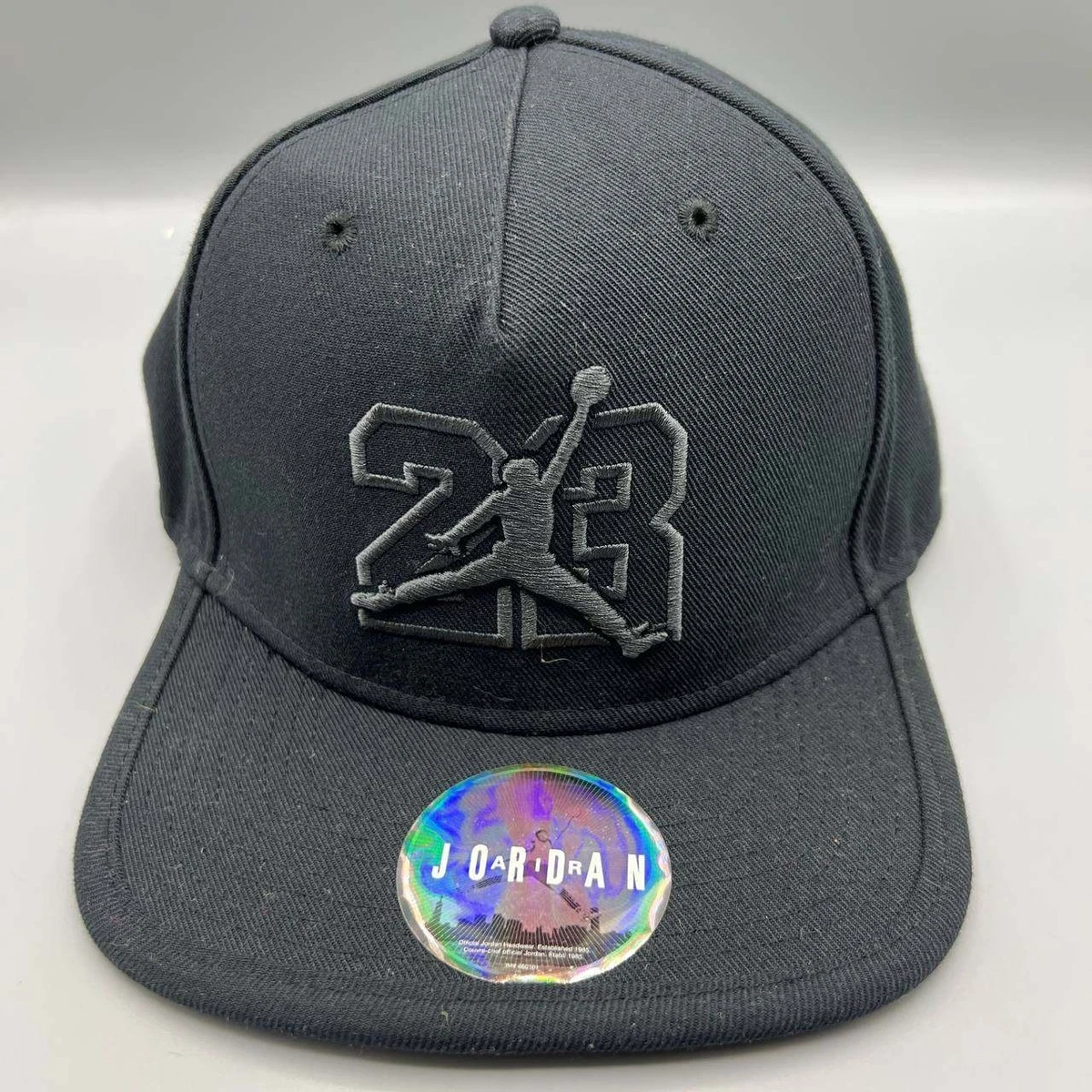 Air Jordan 23 Hat Men Black Embroidered Logo Jumpman Snap Back Cap