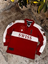 VTG Polo St. Moritz Swiss 2011 Snow Cup Red Luxury Heavyweight Rugby Sweatshirt