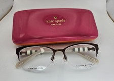 Kate Spade VALARY 0W94 Glasses Brown Half Rim Italy 51-16-135 Demo Preowned