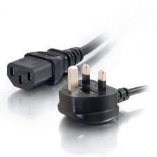 C2G 88512 1 Metre UK Power Cable IECC13 to BS1363 3 Foot Kettle Lead Power Cord
