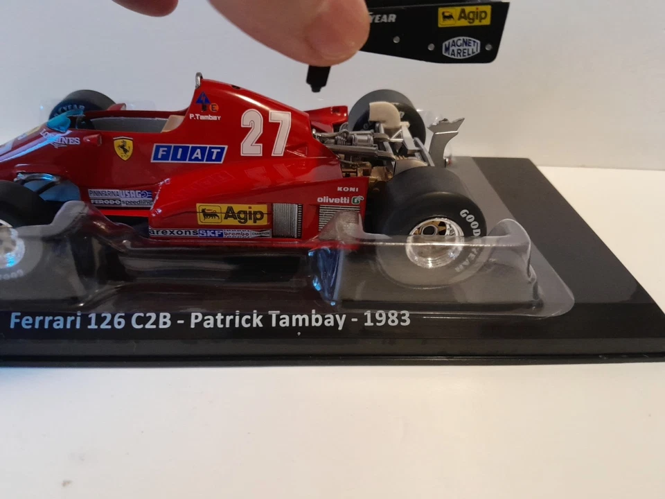 D01 DAMAGED 1/24 F1 Ferrari 126 C2B Tambay 1983 Centauria Atlas Panini Altaya - Immagine 3 di 4