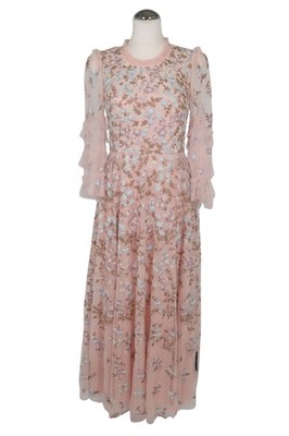 Needle & Thread Damen Kleid Gr. 34 (UK 8) Rosa NEU A-Linie Maxikleid Dress