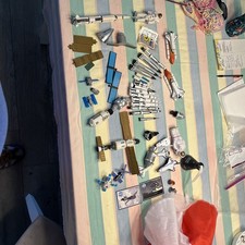 Vintage NASA Toys Parts Figurines Lot Space Voyagers Rocket Vehicles Shuttles