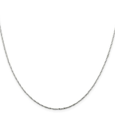 Sterling Silber Serpentin Kette Halskette, 1 mm