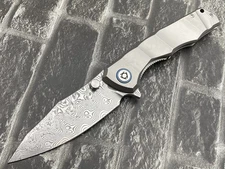 SixLeaf SL-81-RP Folding Knife RWL34+PMC27 Blade Titanium Handle Outdoor Knife