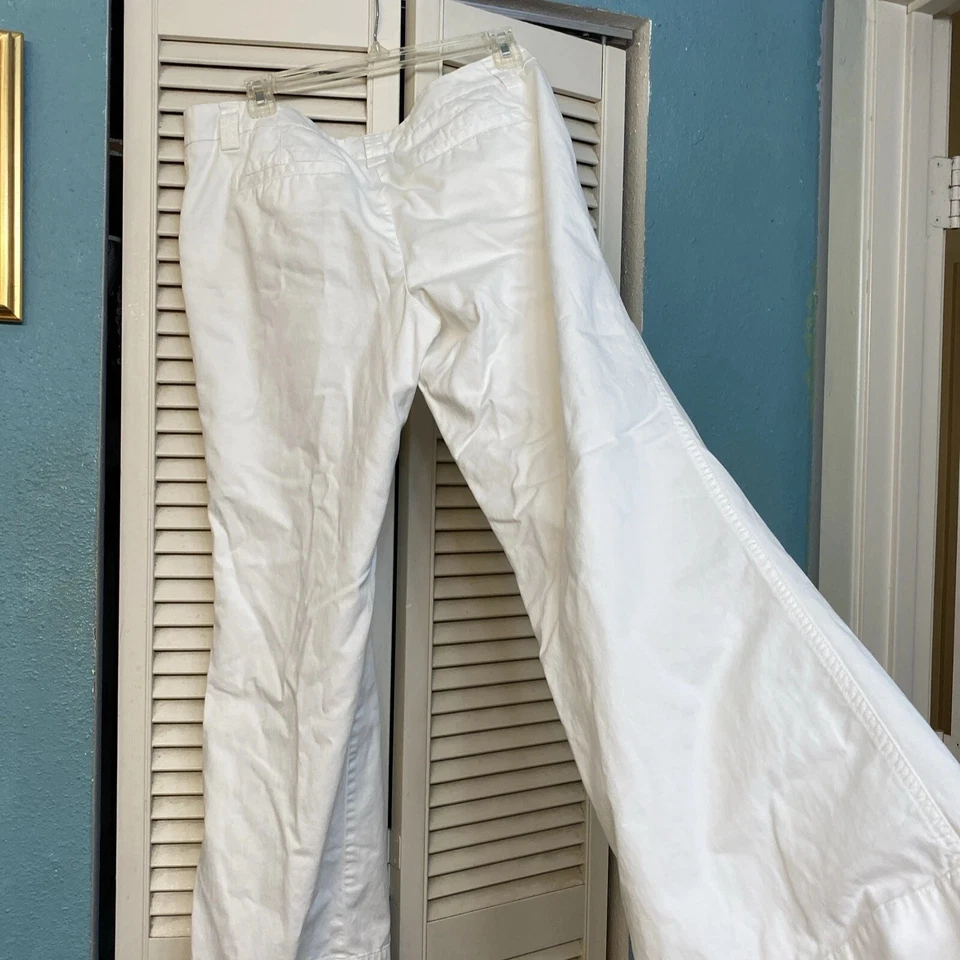 Pantalones elásticos blancos para mujer NEW YORK & CO talla 10 mezcla de algodón spandex Foto 3 de 3